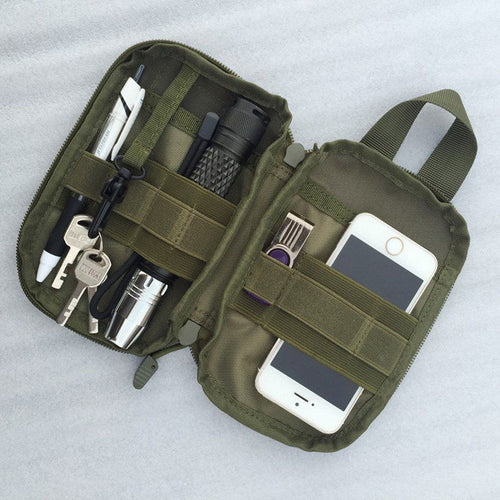 1000D Nylon Tactical Bag Outdoor Molle Military Waist Fanny Pack Mobile Phone Case Key Mini Tools Pouch Sport Bag