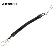 Tactical Retractable Plastic Spring Elastic Rope Security Gear Tool For Airsoft Outdoor Hiking Camping Anti-lost Phone Keychain