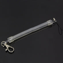 Tactical Retractable Plastic Spring Elastic Rope Security Gear Tool For Airsoft Outdoor Hiking Camping Anti-lost Phone Keychain