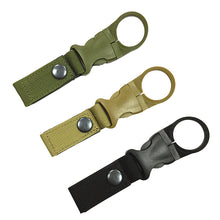 Outdoor Hiking Portable Tactical Nylon Webbing Buckle Hook Water Bottle Holder Clip EDC