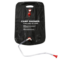 New 20L / 5 Gallons Solar Energy Heated Camp Shower Bag Outdoor Camping Hiking Utility Water Storage PVC Black Shower Water Bag